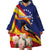 Venezuela Independence Day Wearable Blanket Hoodie Venezuelan Troupial Cattleya Mossiae - Wonder Print Shop