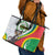 Comoros Independence Day Leather Tote Bag 1975 Komori Mongoose Lemur African Pattern - Wonder Print Shop