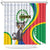 Comoros Independence Day Shower Curtain 1975 Komori Mongoose Lemur African Pattern