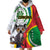 Comoros Independence Day Wearable Blanket Hoodie 1975 Komori Mongoose Lemur African Pattern