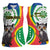 Comoros Independence Day Women Sleeveless Polo Shirt 1975 Komori Mongoose Lemur African Pattern