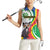 Comoros Independence Day Women Sleeveless Polo Shirt 1975 Komori Mongoose Lemur African Pattern