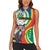 Comoros Independence Day Women Sleeveless Polo Shirt 1975 Komori Mongoose Lemur African Pattern