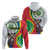 Comoros Independence Day Zip Hoodie 1975 Komori Mongoose Lemur African Pattern