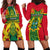 Custom Ghana Hoodie Dress Ghana Cross Of Saint George With Tawny Eagles - Wonder Print Shop