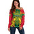 Custom Ghana Off Shoulder Sweater Ghana Cross Of Saint George With Tawny Eagles - Wonder Print Shop