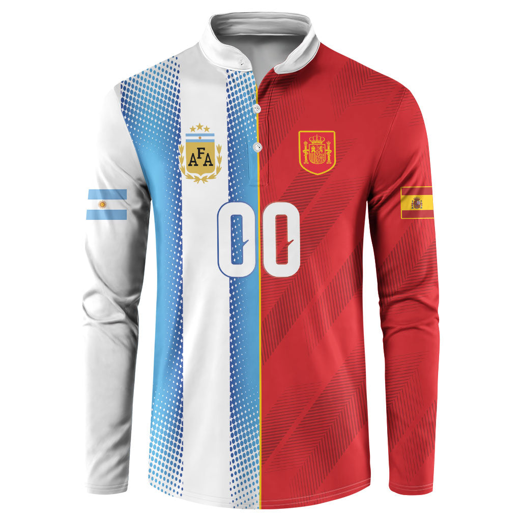 Custom Espana Argentina 2026 Button Sweatshirt Copa Mundial Final
