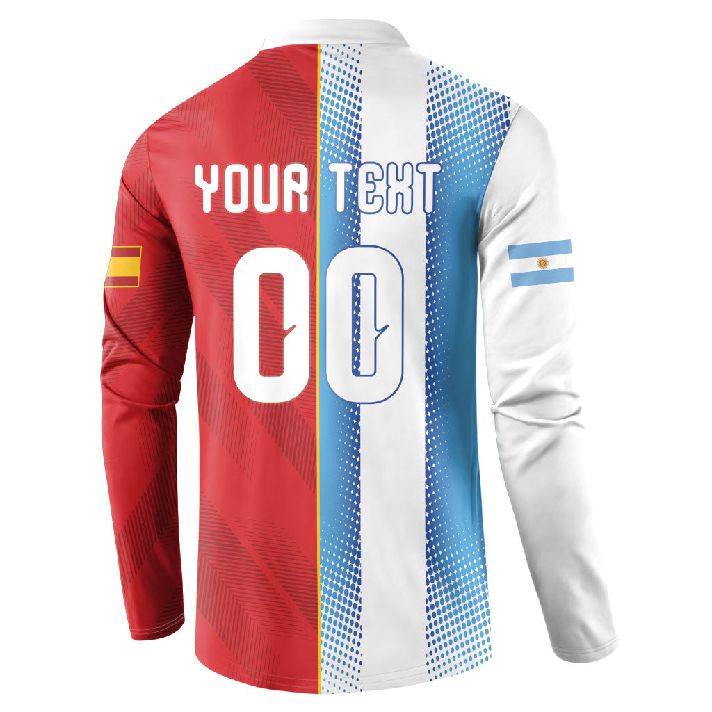 Custom Espana Argentina 2026 Button Sweatshirt Copa Mundial Final