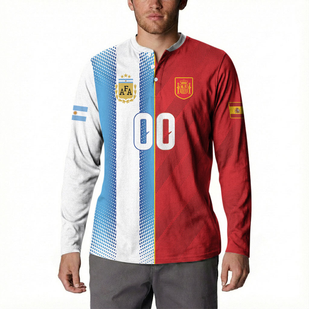 Custom Espana Argentina 2026 Button Sweatshirt Copa Mundial Final