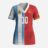 Custom Espana Argentina 2026 Scrub Top Copa Mundial Final