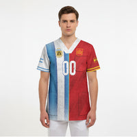 Custom Espana Argentina 2026 Scrub Top Copa Mundial Final