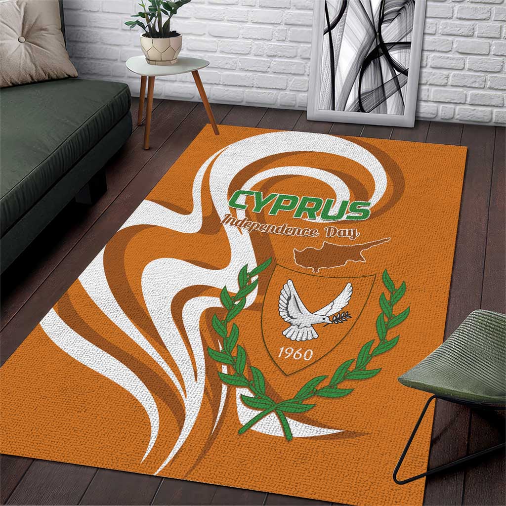 Personalized Cyprus Independence Day 1960 Area Rug Kbrs Cumhuriyeti Curve Style - Wonder Print Shop