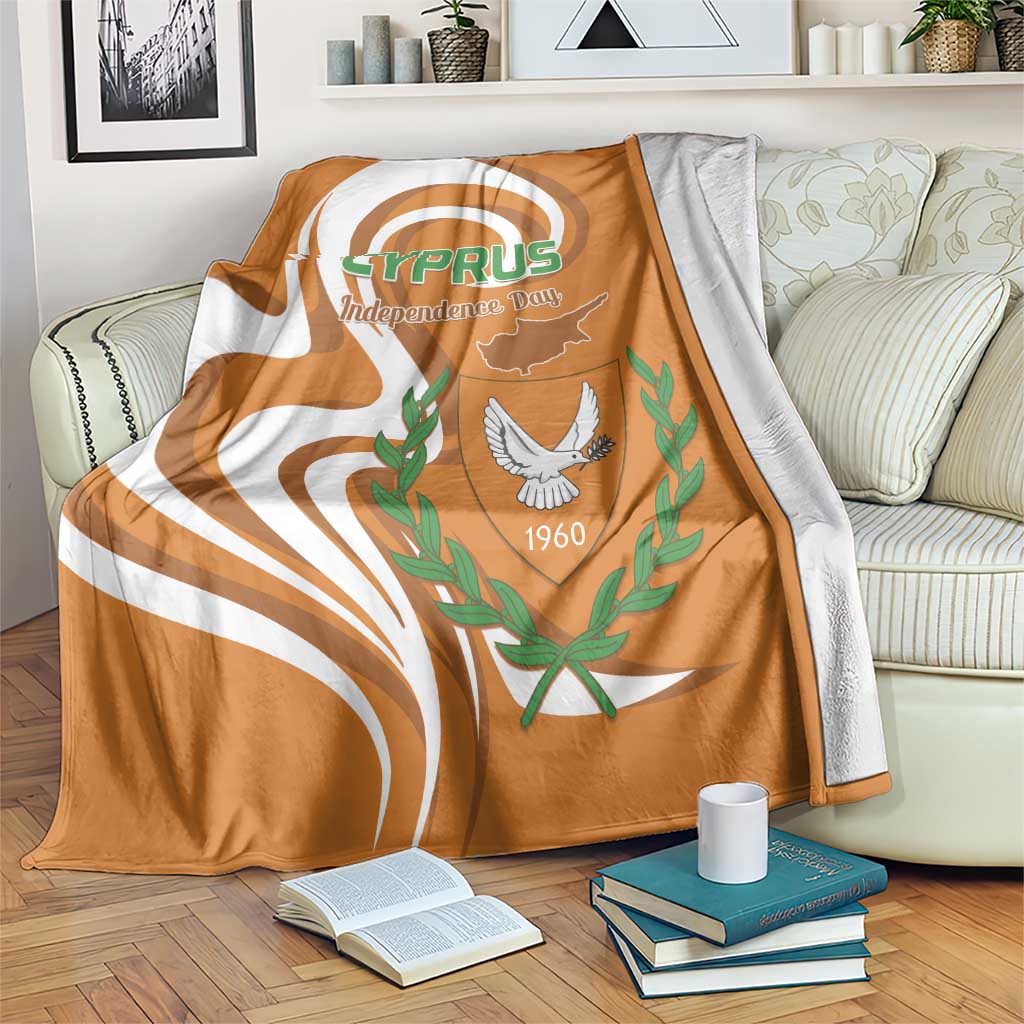 Personalized Cyprus Independence Day 1960 Blanket Kıbrıs Cumhuriyeti Curve Style