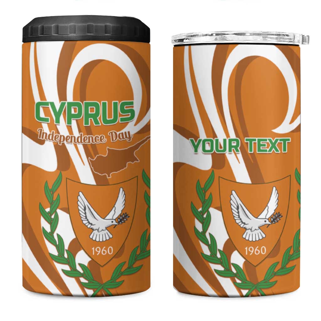 Personalized Cyprus Independence Day 1960 4 in 1 Can Cooler Tumbler Kbrs Cumhuriyeti Curve Style - Wonder Print Shop