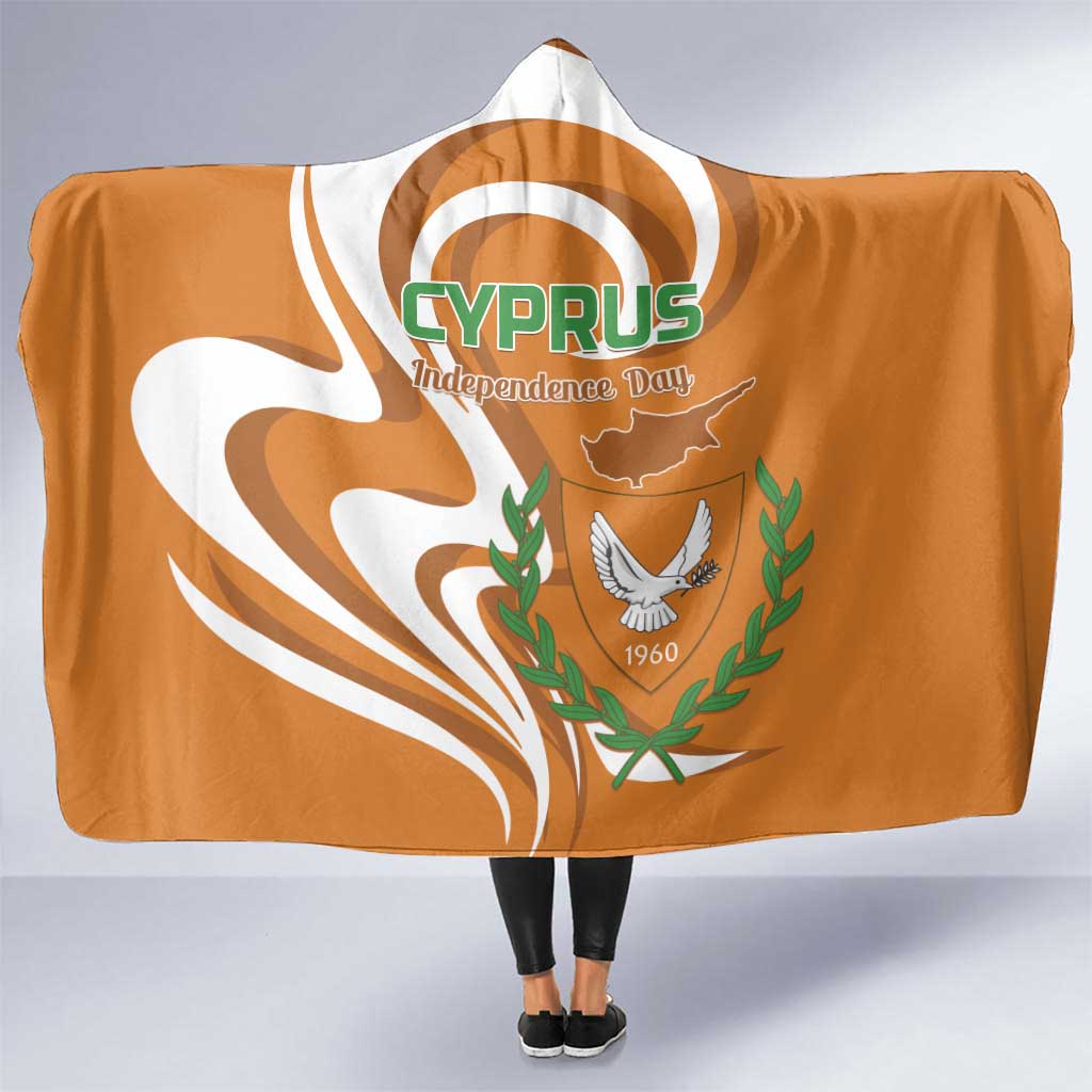 Personalized Cyprus Independence Day 1960 Hooded Blanket Kıbrıs Cumhuriyeti Curve Style