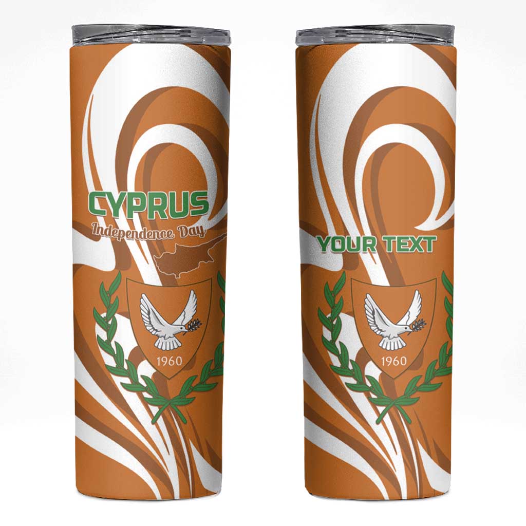 Personalized Cyprus Independence Day 1960 Skinny Tumbler Kıbrıs Cumhuriyeti Curve Style