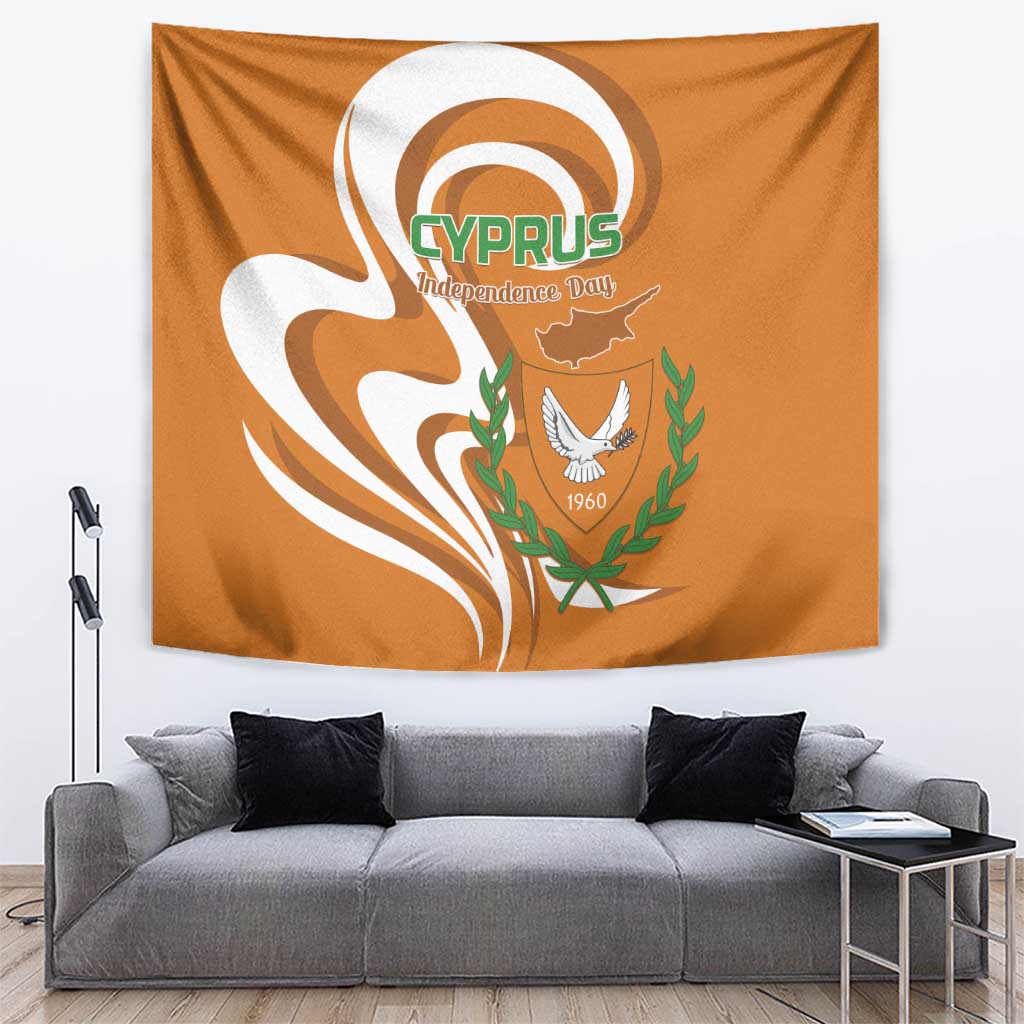 Personalized Cyprus Independence Day 1960 Tapestry Kıbrıs Cumhuriyeti Curve Style