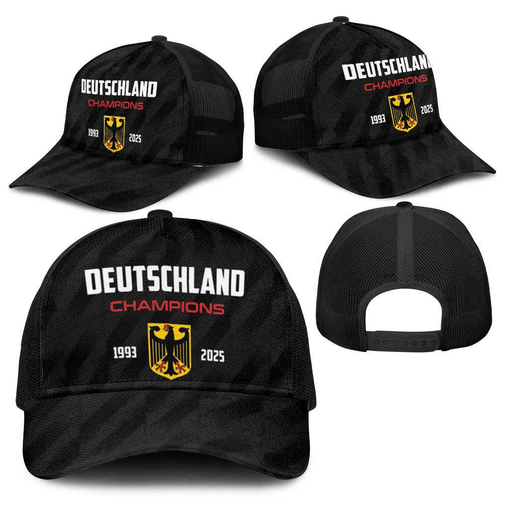 Germany 2025 Champions Basketball Black Baseball Net Cap - Wonder Print Shop