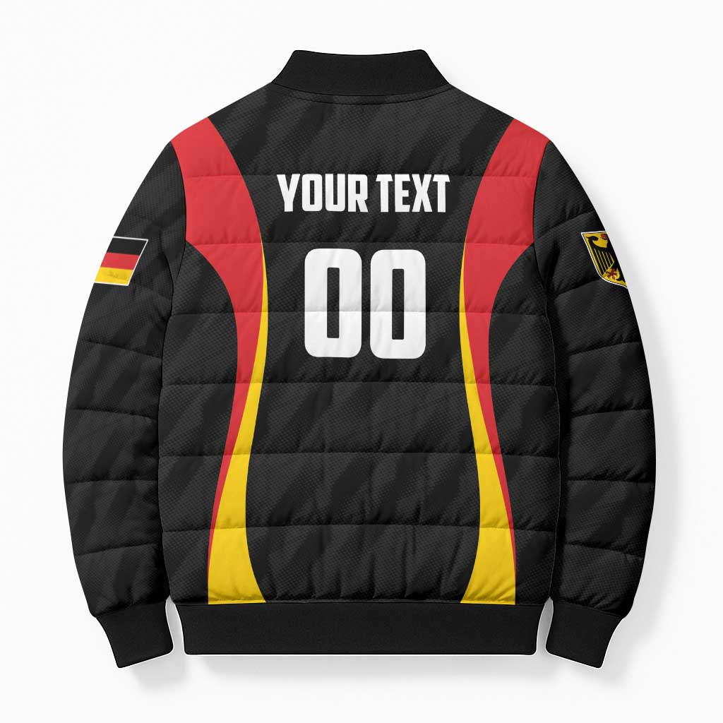 Custom Germany 2025 Champions Basketball Black Bomber Puffer Jacket - Wonder Print Shop