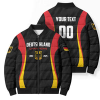 Custom Germany 2025 Champions Basketball Black Bomber Puffer Jacket - Wonder Print Shop