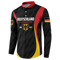 Custom Germany 2025 Champions Basketball Black Button Sweatshirt - Wonder Print Shop