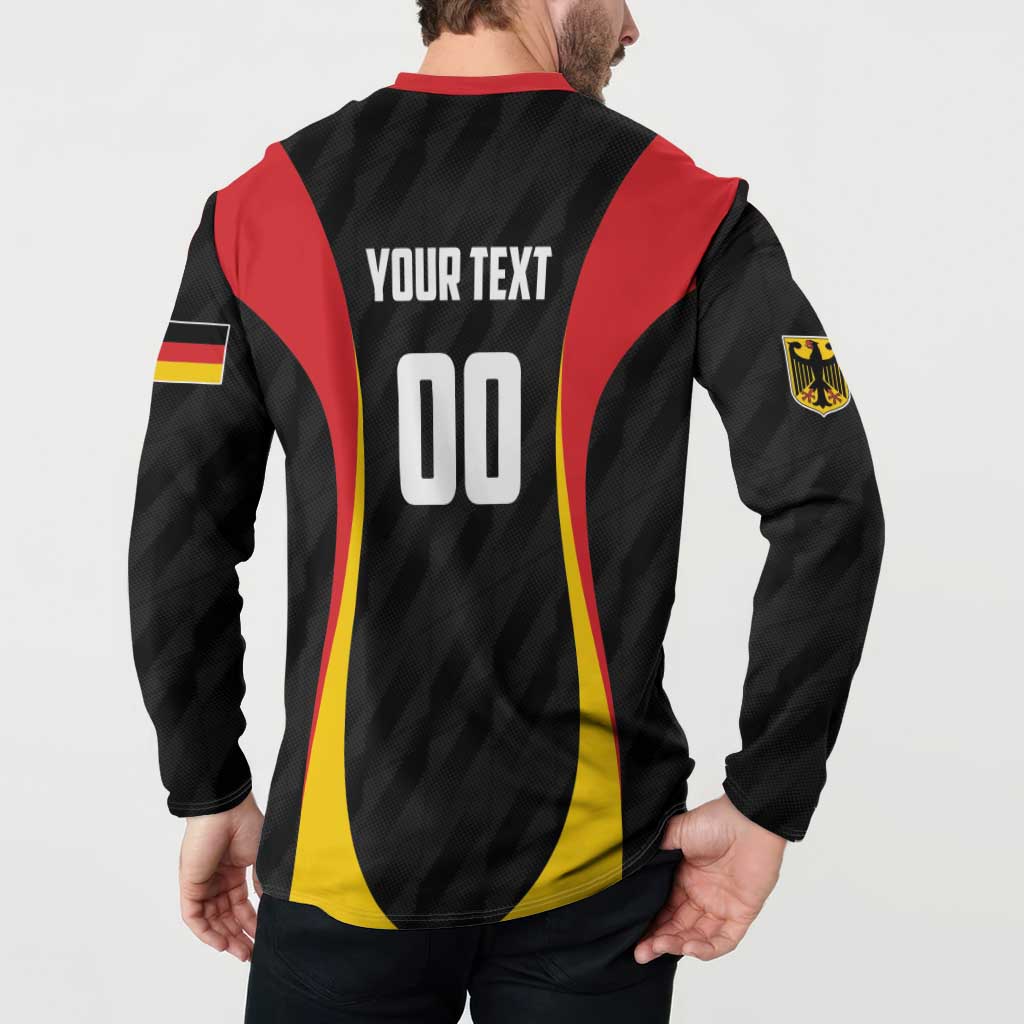 Custom Germany 2025 Champions Basketball Black Button Sweatshirt - Wonder Print Shop