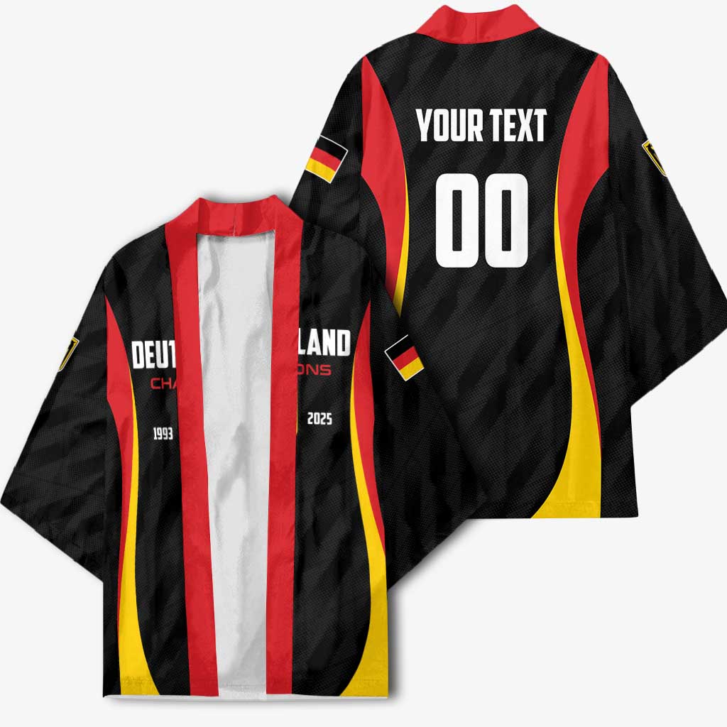 Custom Germany 2025 Champions Basketball Black Kimono - Wonder Print Shop