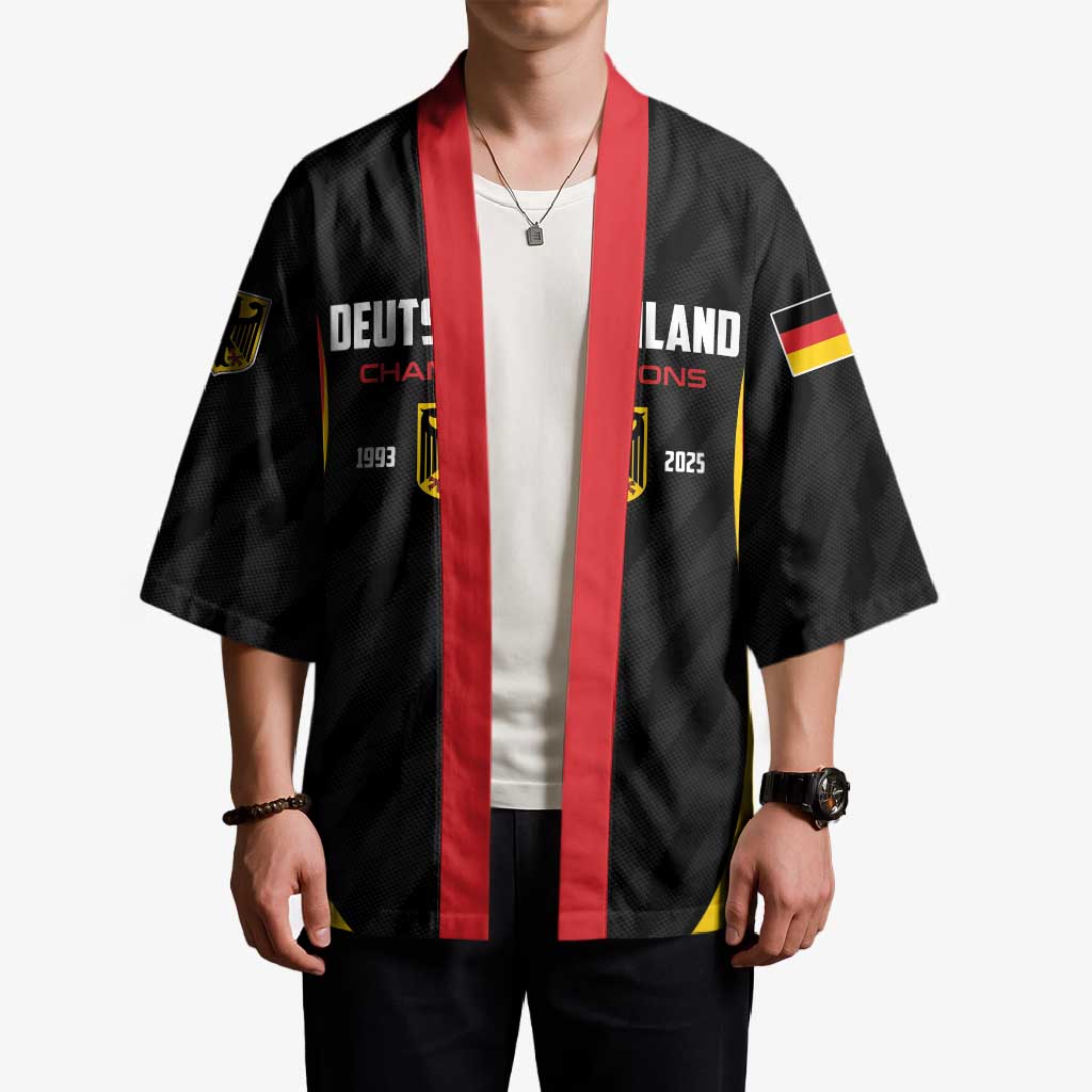 Custom Germany 2025 Champions Basketball Black Kimono - Wonder Print Shop