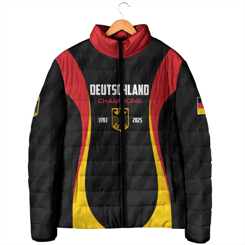 Custom Germany 2025 Champions Basketball Black Padded Jacket - Wonder Print Shop