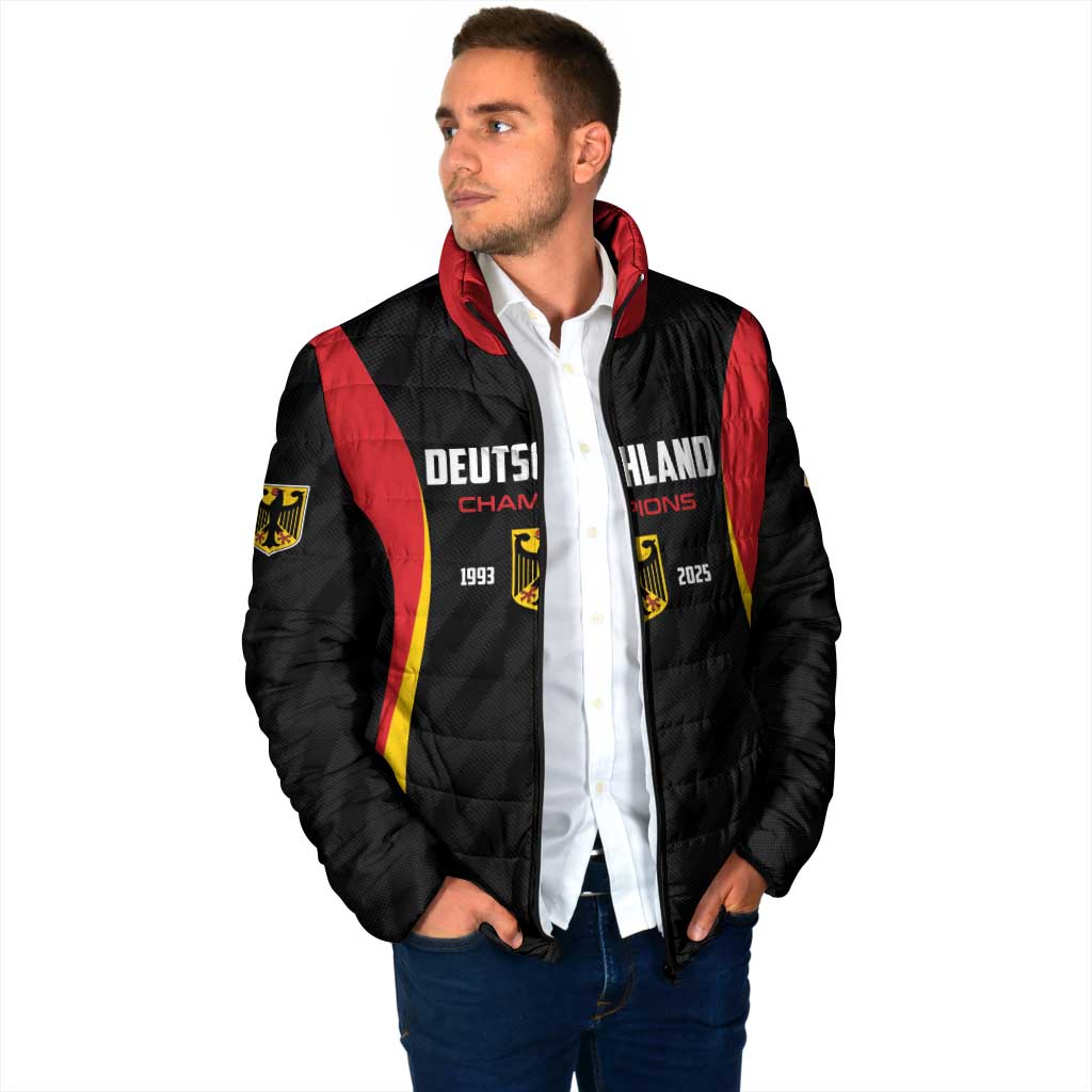 Custom Germany 2025 Champions Basketball Black Padded Jacket - Wonder Print Shop