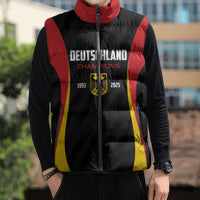 Custom Germany 2025 Champions Basketball Black Sleeveless Puffer Jacket - Wonder Print Shop