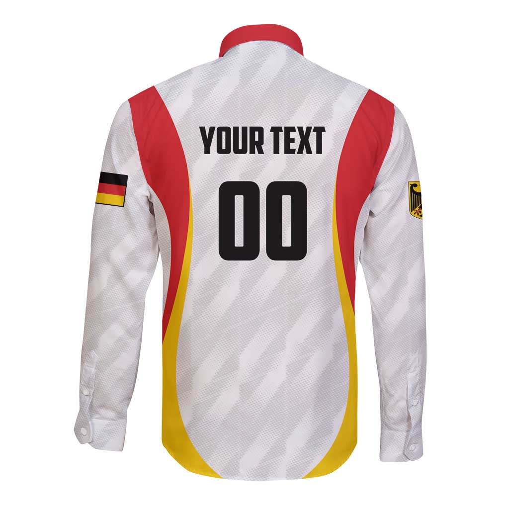 Custom Germany 2025 Champions Basketball White Long Sleeve Button Shirt - Wonder Print Shop