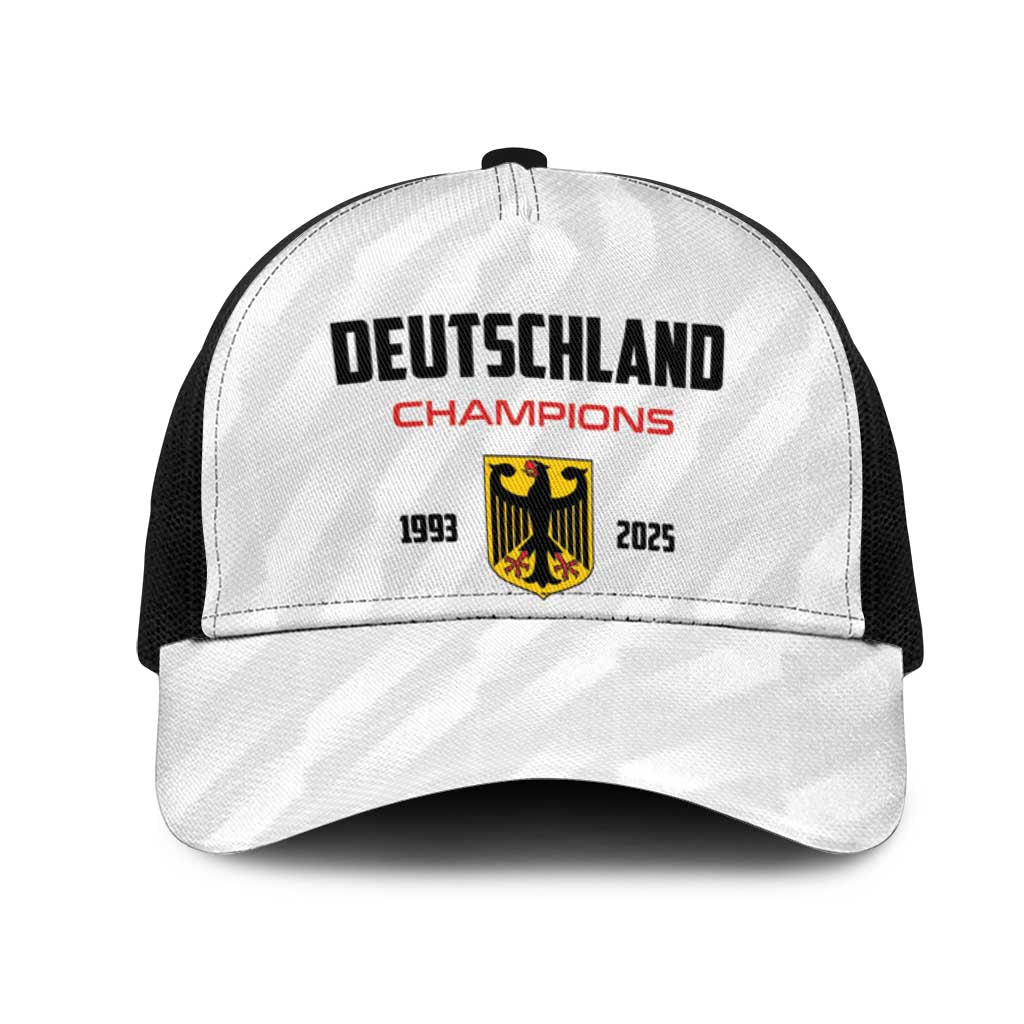 Germany 2025 Champions Basketball White Mesh Trucker Cap - Wonder Print Shop