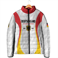 Custom Germany 2025 Champions Basketball White Padded Jacket - Wonder Print Shop