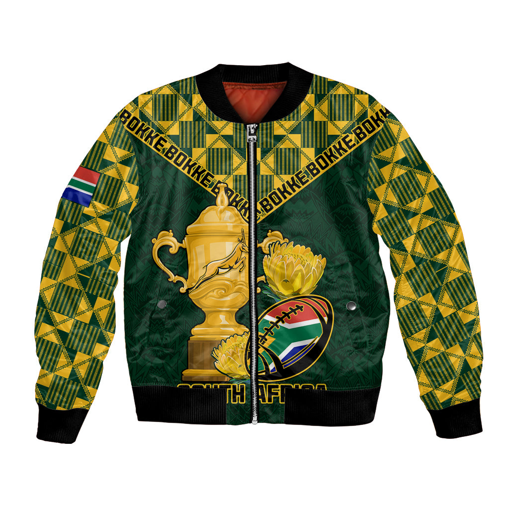 Custom South Africa Rugby Bomber Jacket Go Bokke Champion 2023 World Cup - Wonder Print Shop