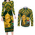 Custom South Africa Rugby Couples Matching Long Sleeve Bodycon Dress and Long Sleeve Button Shirt Go Bokke Champion 2023 World Cup - Wonder Print Shop