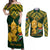 Custom South Africa Rugby Couples Matching Off Shoulder Maxi Dress and Long Sleeve Button Shirt Go Bokke Champion 2023 World Cup - Wonder Print Shop