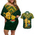 Custom South Africa Rugby Couples Matching Off Shoulder Short Dress and Hawaiian Shirt Go Bokke Champion 2023 World Cup - Wonder Print Shop