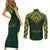 Custom South Africa Rugby Couples Matching Short Sleeve Bodycon Dress and Long Sleeve Button Shirt Go Bokke Champion 2023 World Cup - Wonder Print Shop