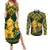 Custom South Africa Rugby Couples Matching Summer Maxi Dress and Long Sleeve Button Shirt Go Bokke Champion 2023 World Cup - Wonder Print Shop