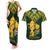 Custom South Africa Rugby Couples Matching Tank Maxi Dress and Hawaiian Shirt Go Bokke Champion 2023 World Cup - Wonder Print Shop