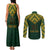 Custom South Africa Rugby Couples Matching Tank Maxi Dress and Long Sleeve Button Shirt Go Bokke Champion 2023 World Cup - Wonder Print Shop