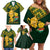 Custom South Africa Rugby Family Matching Off Shoulder Short Dress and Hawaiian Shirt Go Bokke Champion 2023 World Cup - Wonder Print Shop