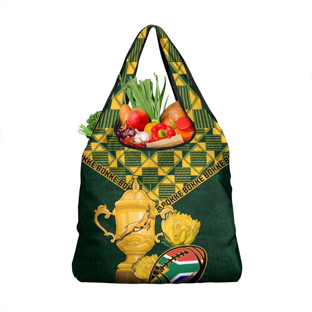 Custom South Africa Rugby Grocery Bag Go Bokke Champion 2023 World Cup