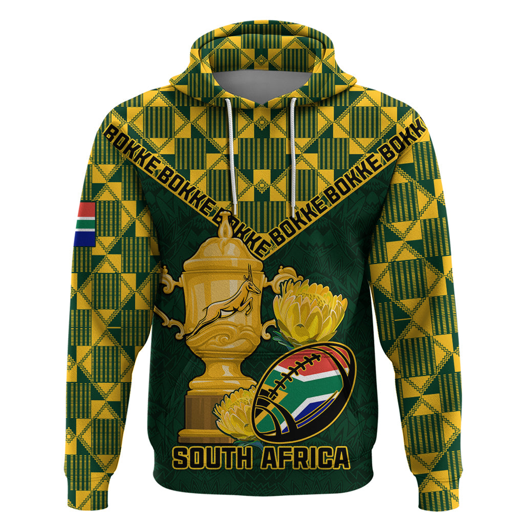 Custom South Africa Rugby Hoodie Go Bokke Champion 2023 World Cup - Wonder Print Shop