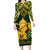 Custom South Africa Rugby Long Sleeve Bodycon Dress Go Bokke Champion 2023 World Cup - Wonder Print Shop