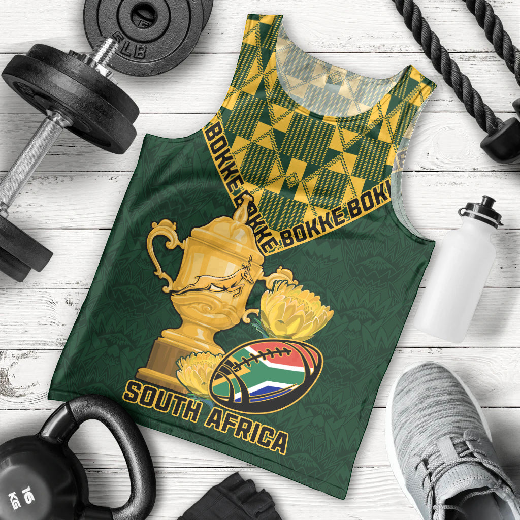 Custom South Africa Rugby Men Tank Top Go Bokke Champion 2023 World Cup - Wonder Print Shop