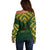 Custom South Africa Rugby Off Shoulder Sweater Go Bokke Champion 2023 World Cup - Wonder Print Shop