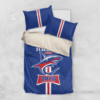 Cape Verde 2026 Football Bedding Set Blue Sharks WC Debut - Wonder Print Shop