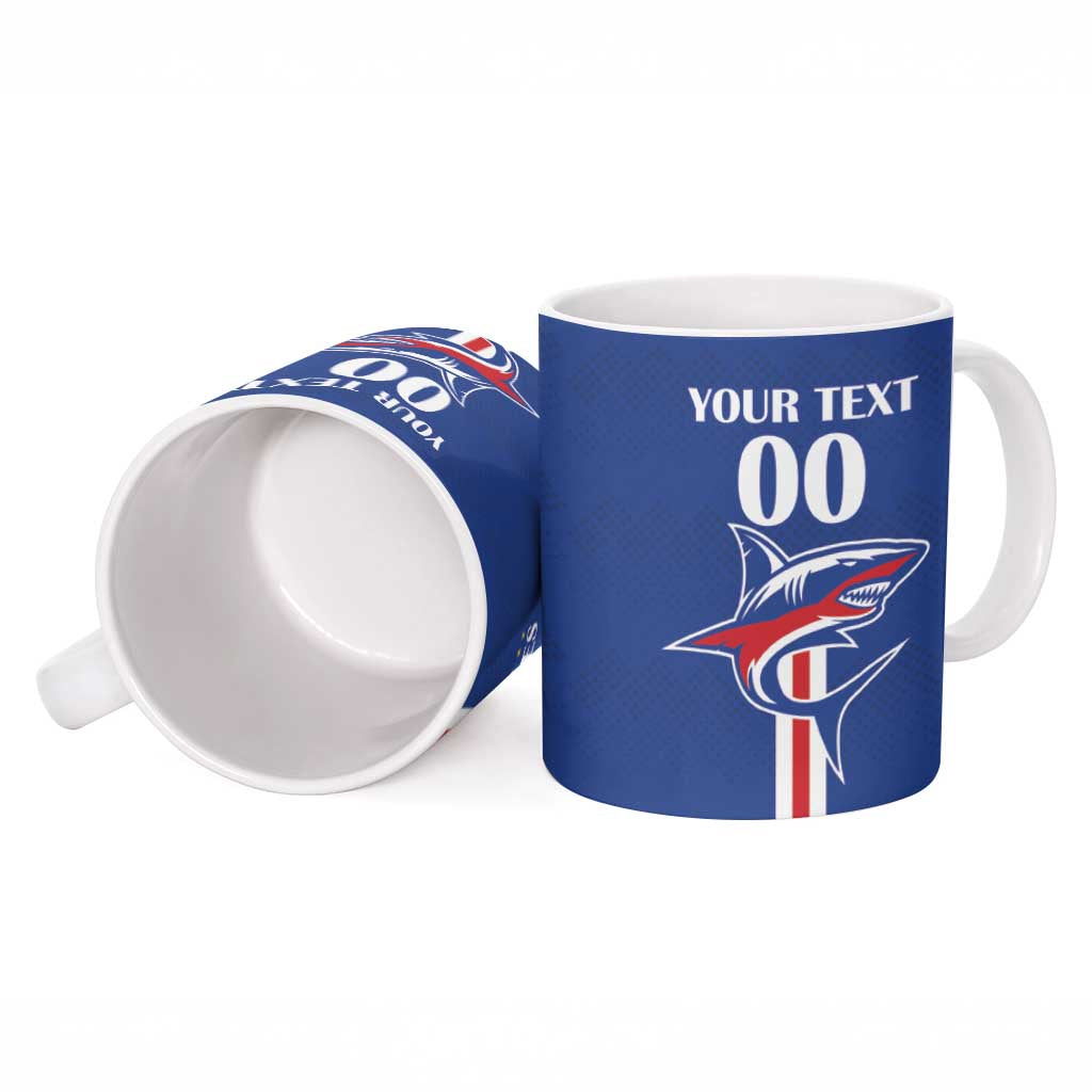Custom Cape Verde 2026 Football Ceramic Mug Blue Sharks WC Debut - Wonder Print Shop